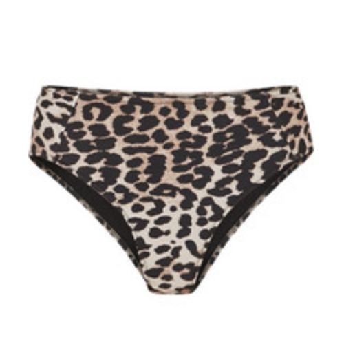 Leopard-Print Bikini Briefs - Bleu