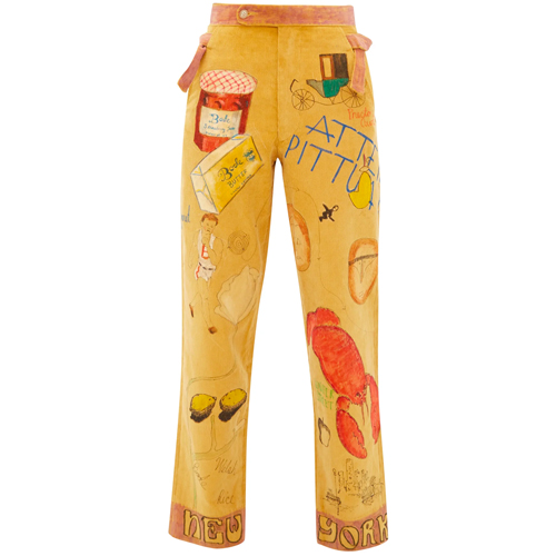 Senior Hand-Painted Trousers - Bleu