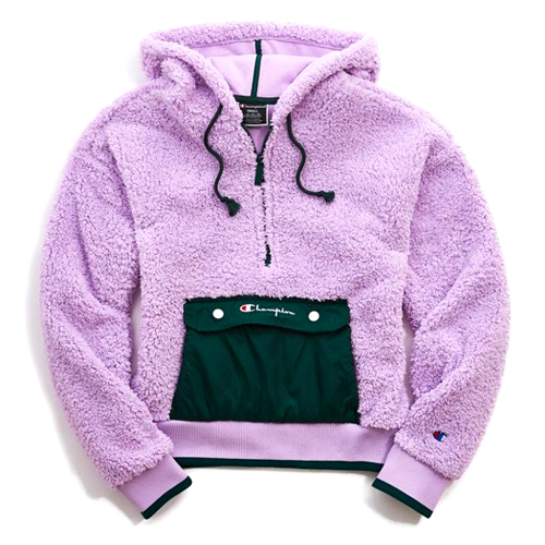 champion sherpa half zip hoodie